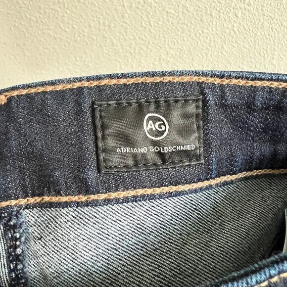 AG Adriano Goldschmied Mari High Rise Straight Leg Jeans Women's 24 Dark Wash - Picture 6 of 7